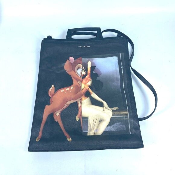 GIVENCHY DISNEY collaboration Bambi 2WAY Hand Bag Vertical Tote Bag Shoulder Bag - Picture 1 of 15